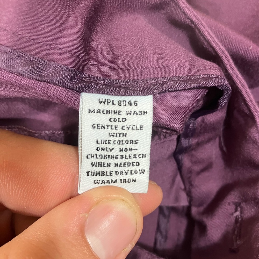 Style & Co Woman Plus Size 20W Plum Purple Stretch Cotton Cropped Pants WPL 8046 - Picture 8 of 10